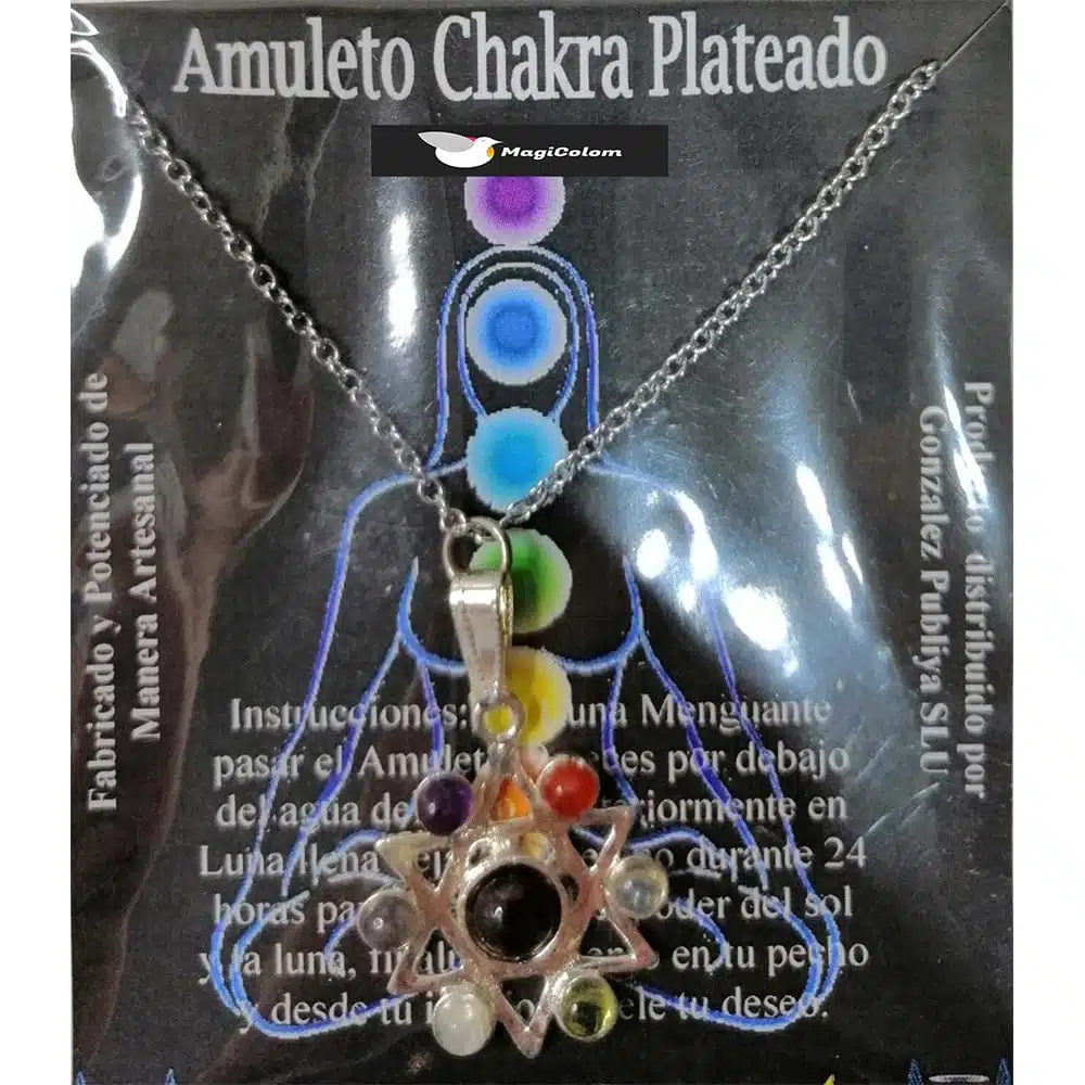 Amuleto Artesano Metal Plateado Estrella