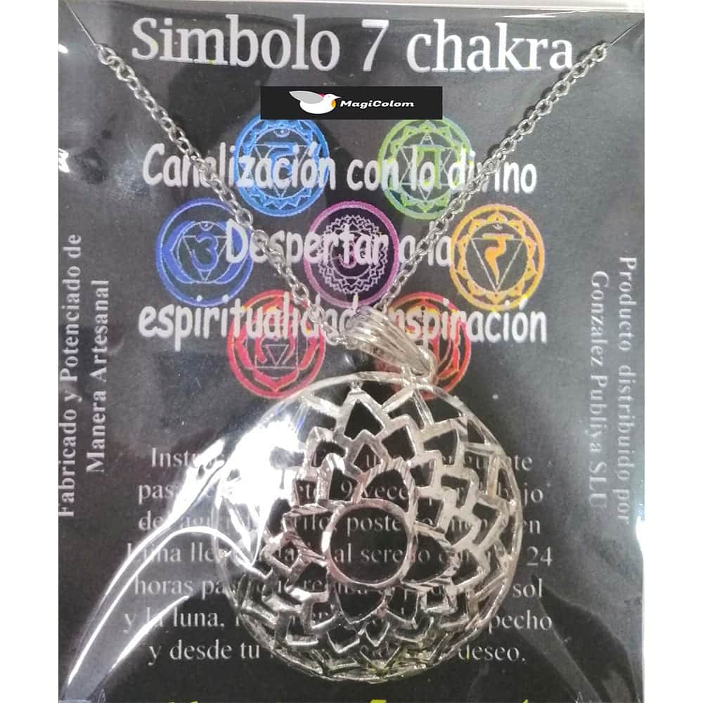 Símbolo de Metal Plateado del Séptimo Chakra