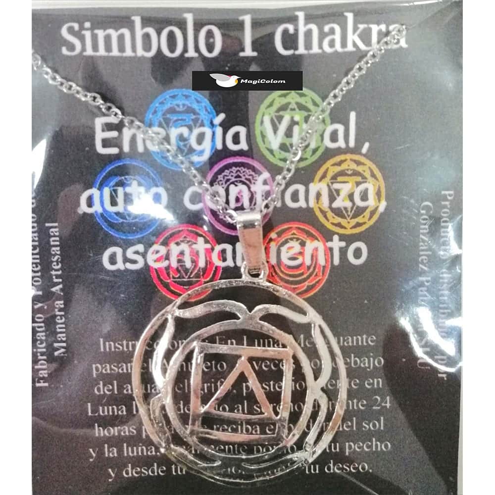 Símbolo de Metal Plateado del Primer Chakra