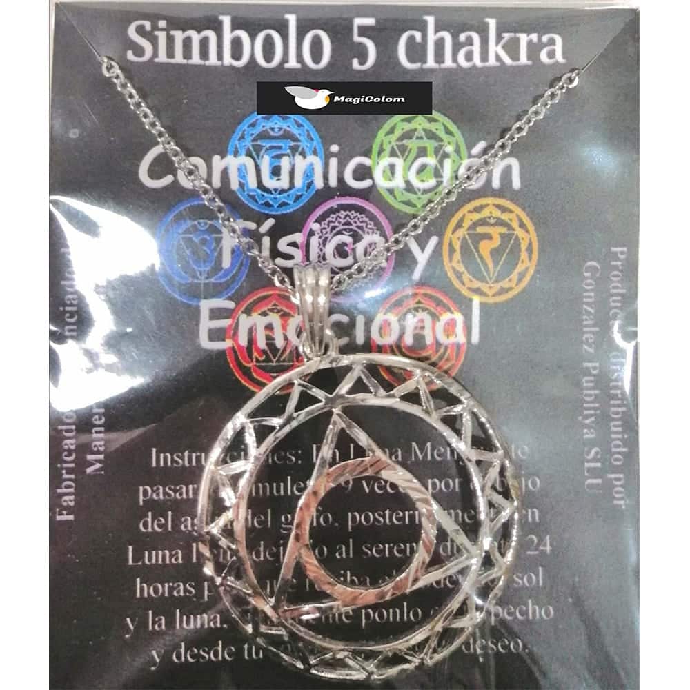 Símbolo de Metal Plateado del Quinto Chakra