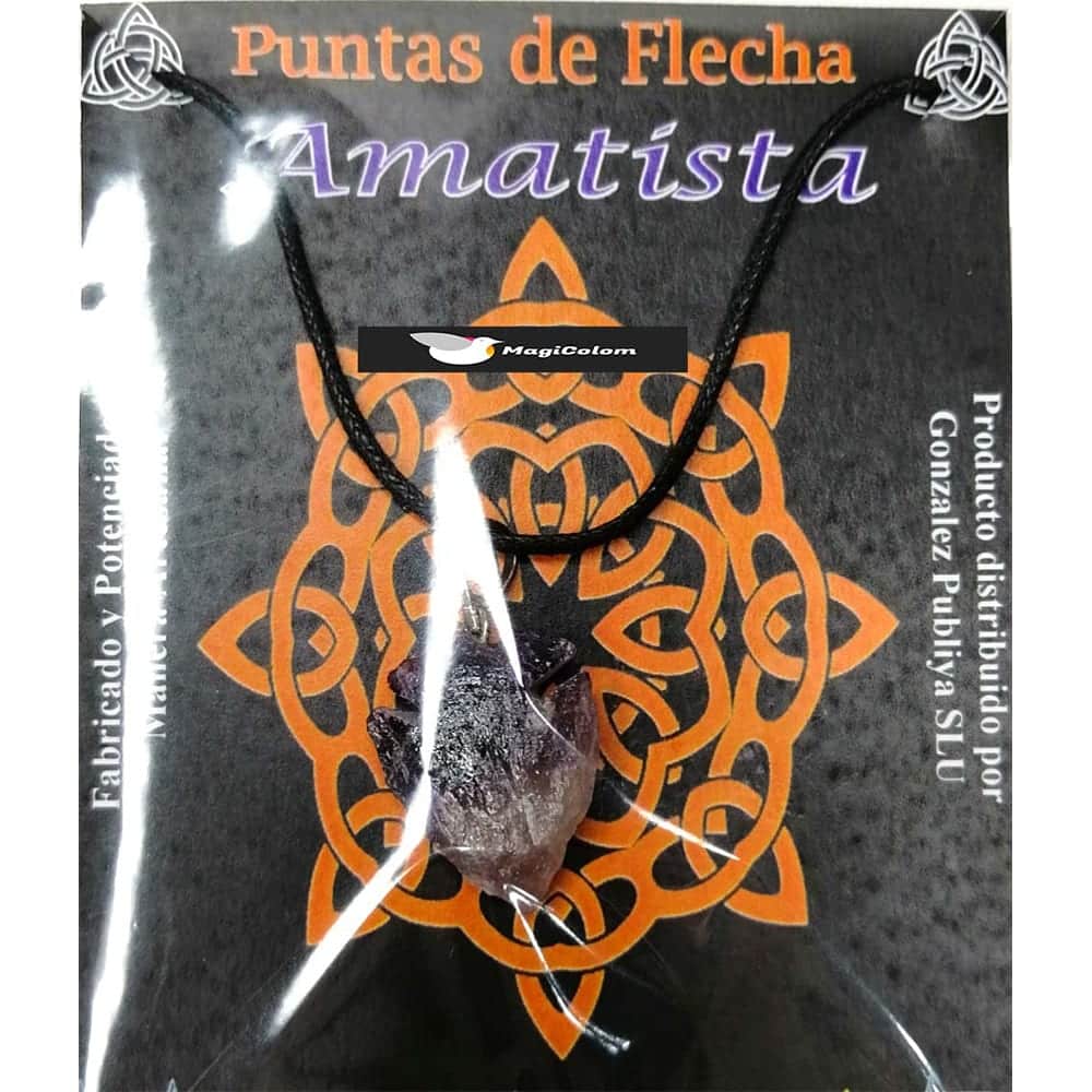 Colgante Punta de Flecha de Mineral Amatista