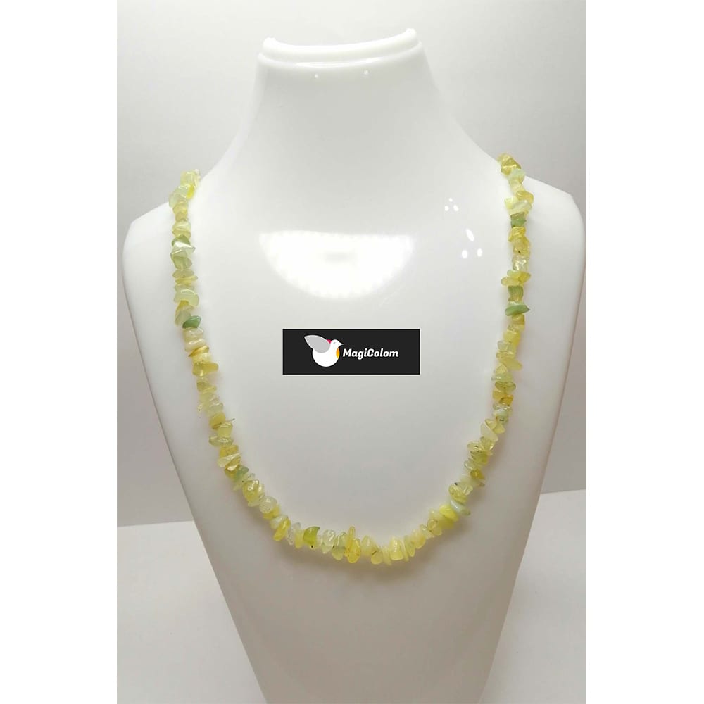 Collar Mineral chip Jade