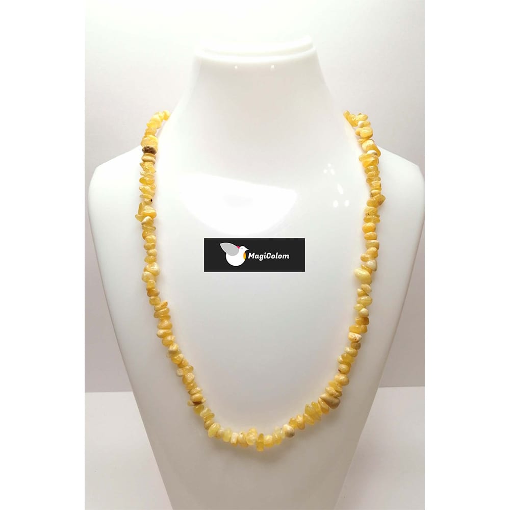 Collar Mineral chip Jaspe Amarillo