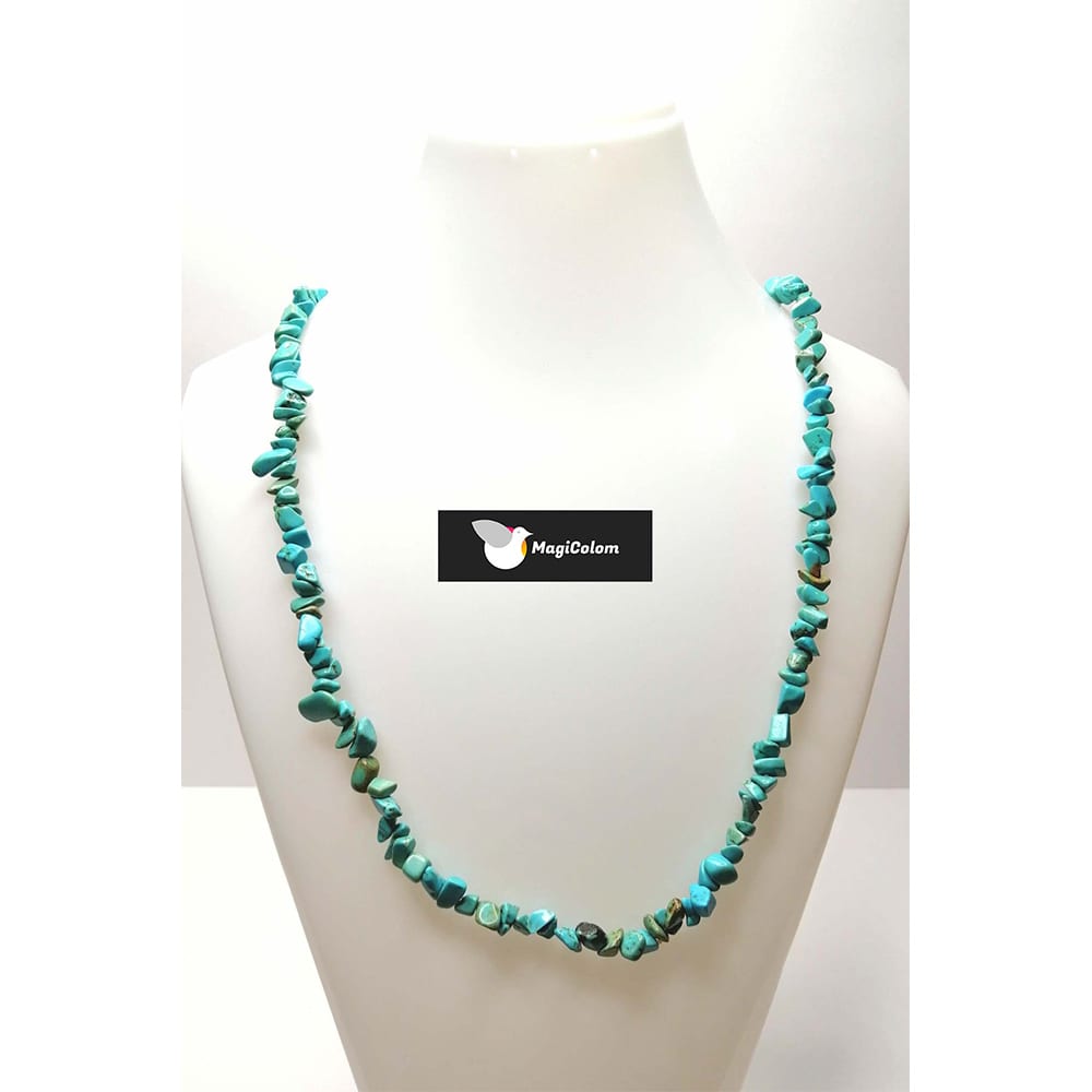 Collar Mineral chip Turquenita