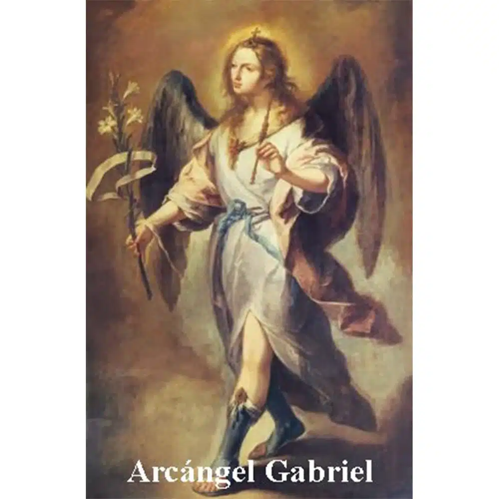 Estampa Plastificada Arcángel Gabriel