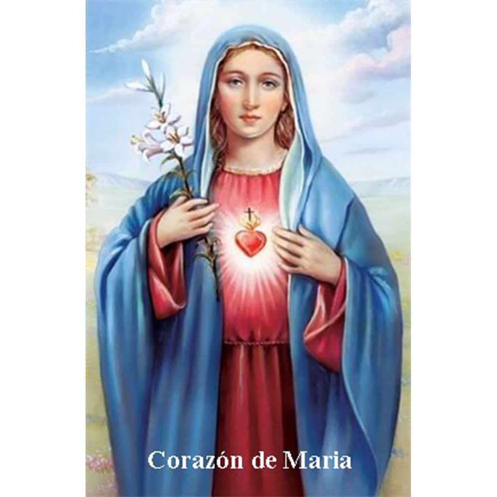 Estampa plastificada Corazón de María