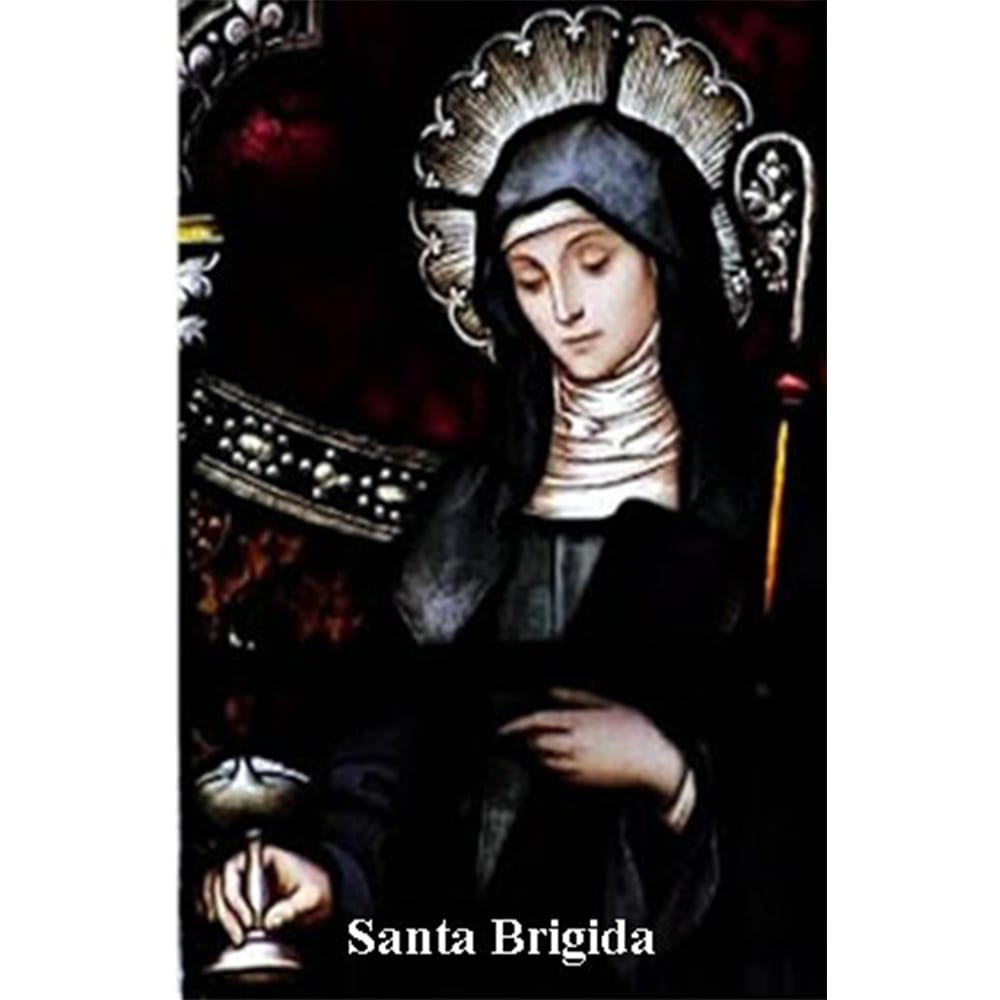 Estampa Plastificada de Santa Brígida