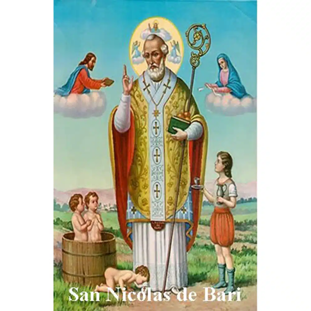 Estampa Plastificada San Nicolás de Bari