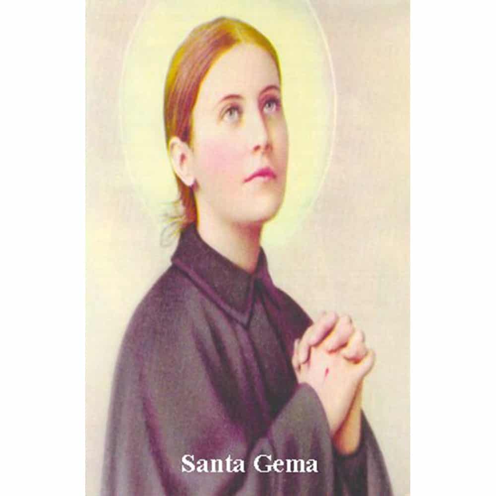 Estampa Plastificada Santa Gema
