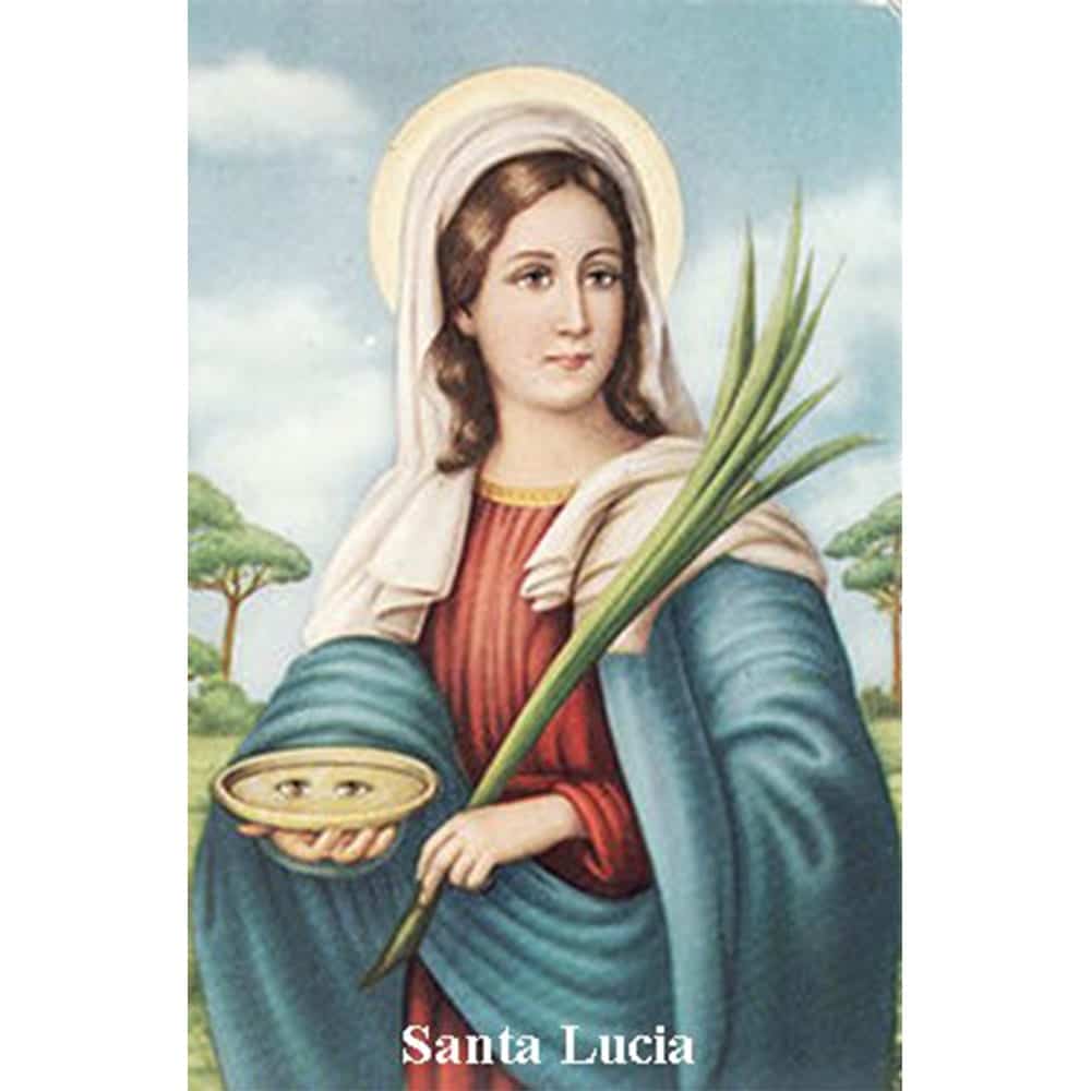 Estampa Plastificada Santa Lucía