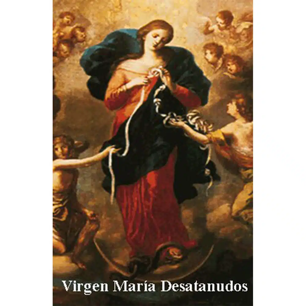 Estampa Plastificada Virgen María Desatanudos
