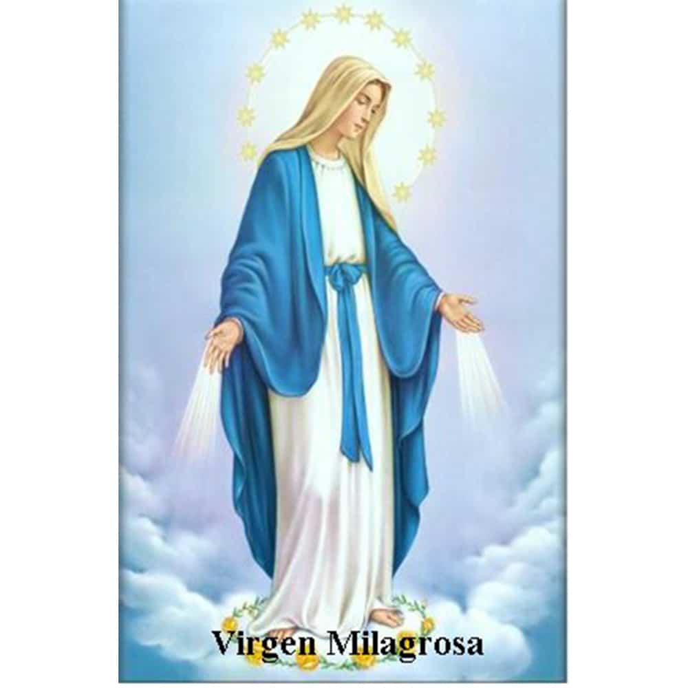 Estampa Plastificada Virgen Milagrosa