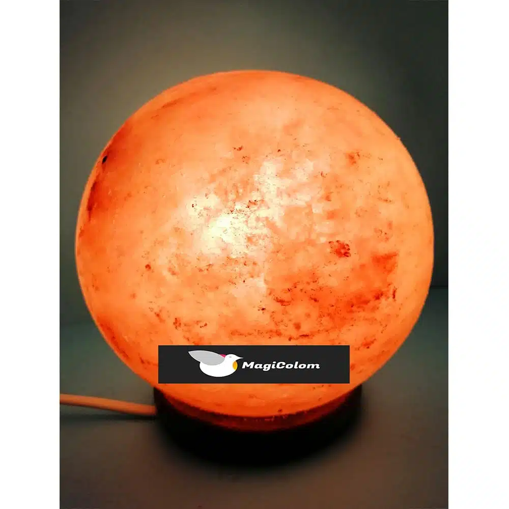 Lámpara artesanal de sal Esfera
