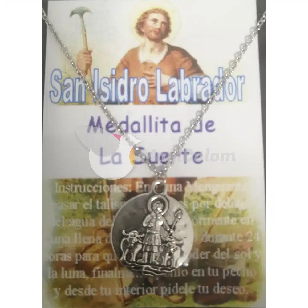 Talismán Medallita de la Suerte San Isidro Labrador
