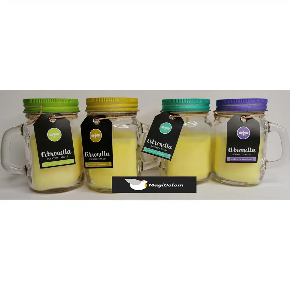 Vela Citronella en Jarra Cristal Pequeña