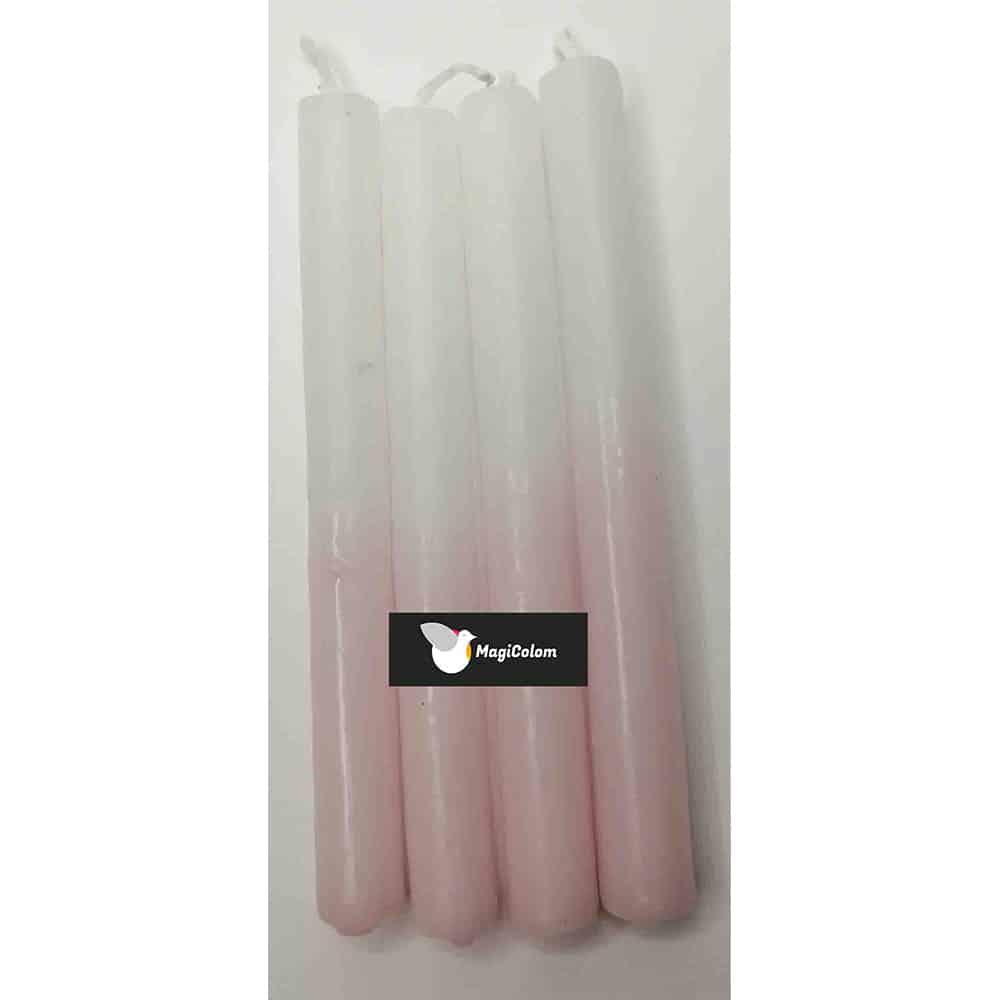 Vela Esotérica Especial 11 Cm Rosa-Blanca