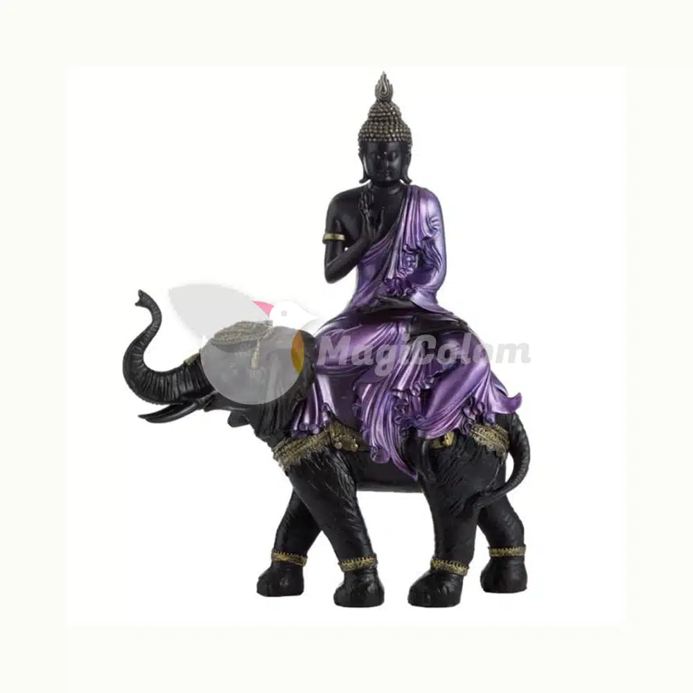 Figura Buda Tailandés Sobre Elefante