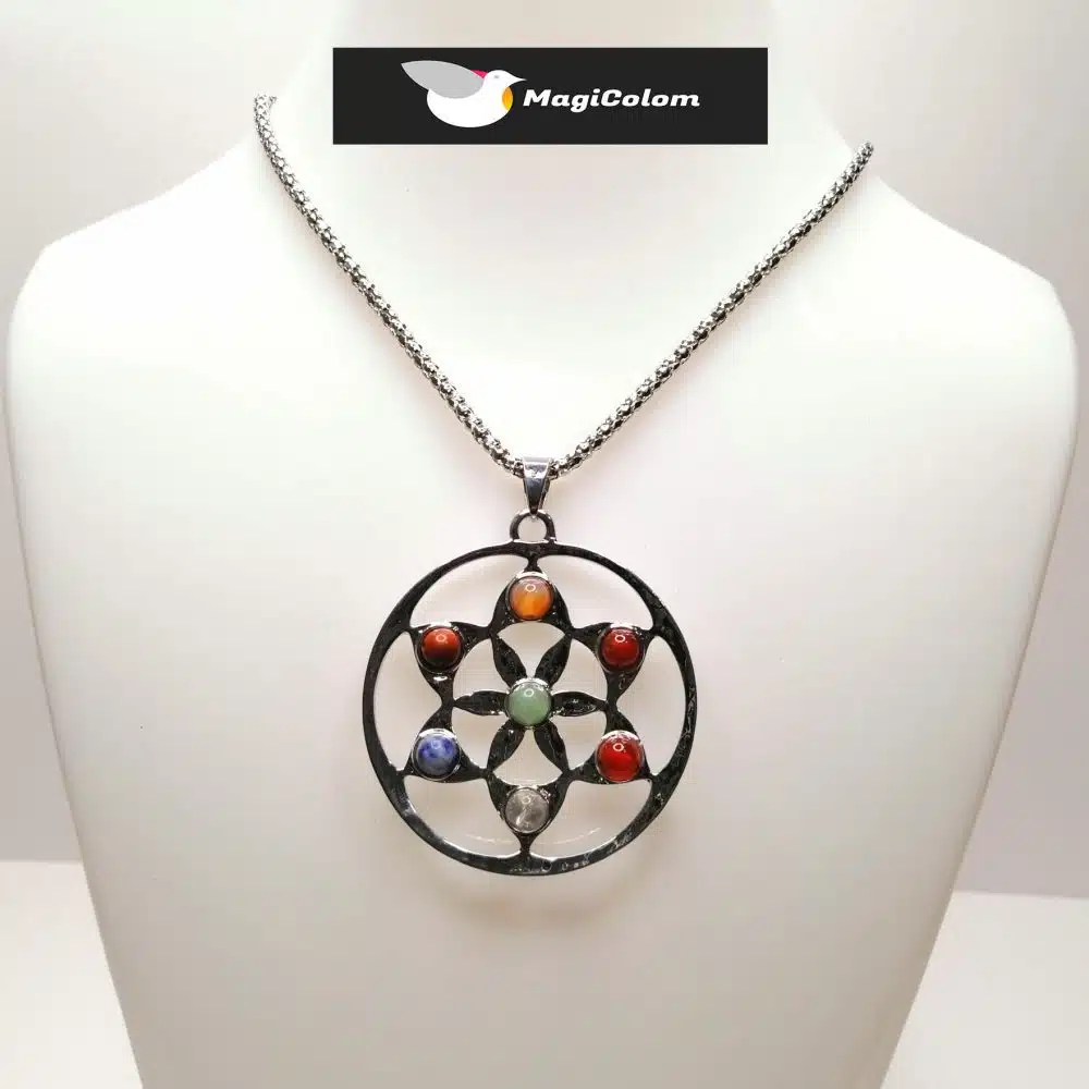 Colgante 7 chakras Estrella
