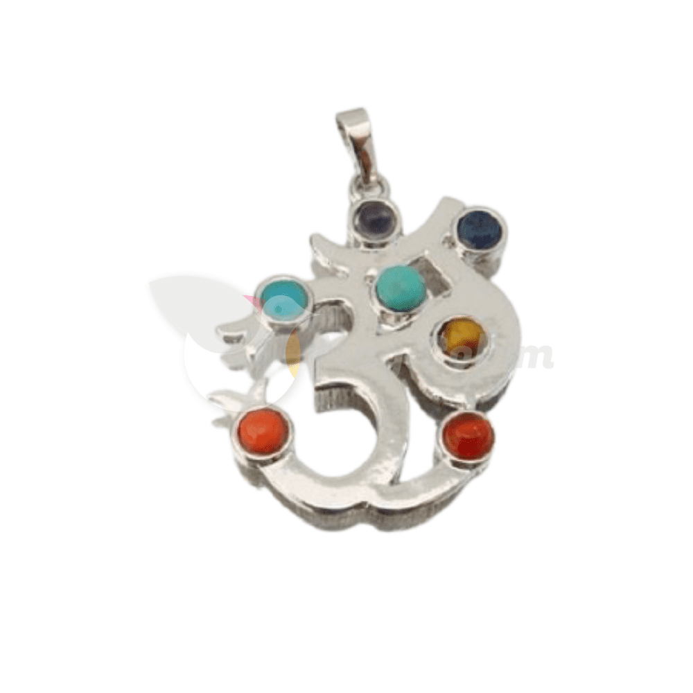 Colgante 7 chakras Om