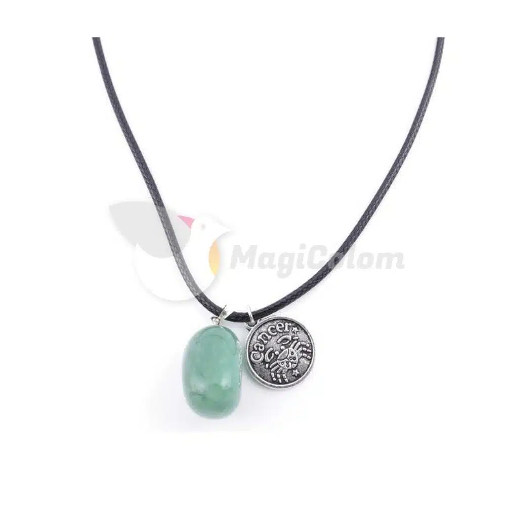 Collar Amuleto Cáncer y Piedra Aventurina