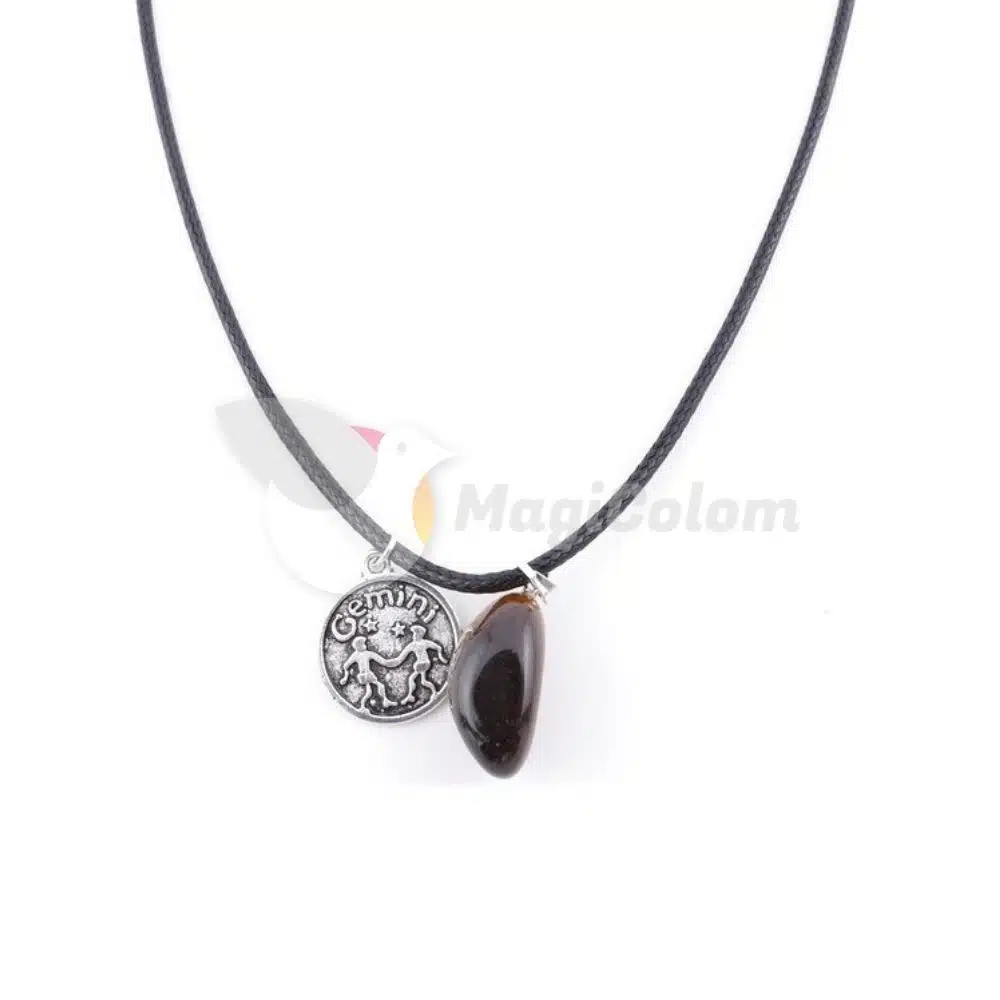 Collar Amuleto Geminis y Ojo de Tigre