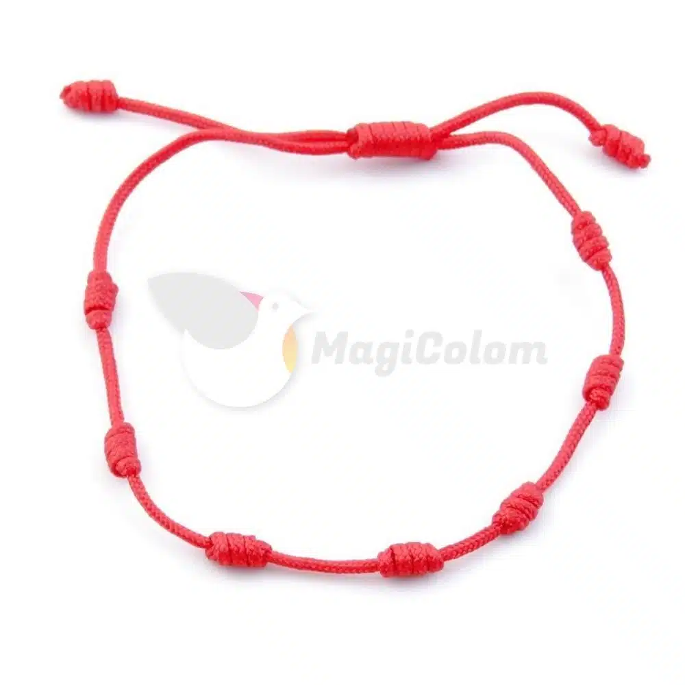 Pulsera 7 Nudos Roja