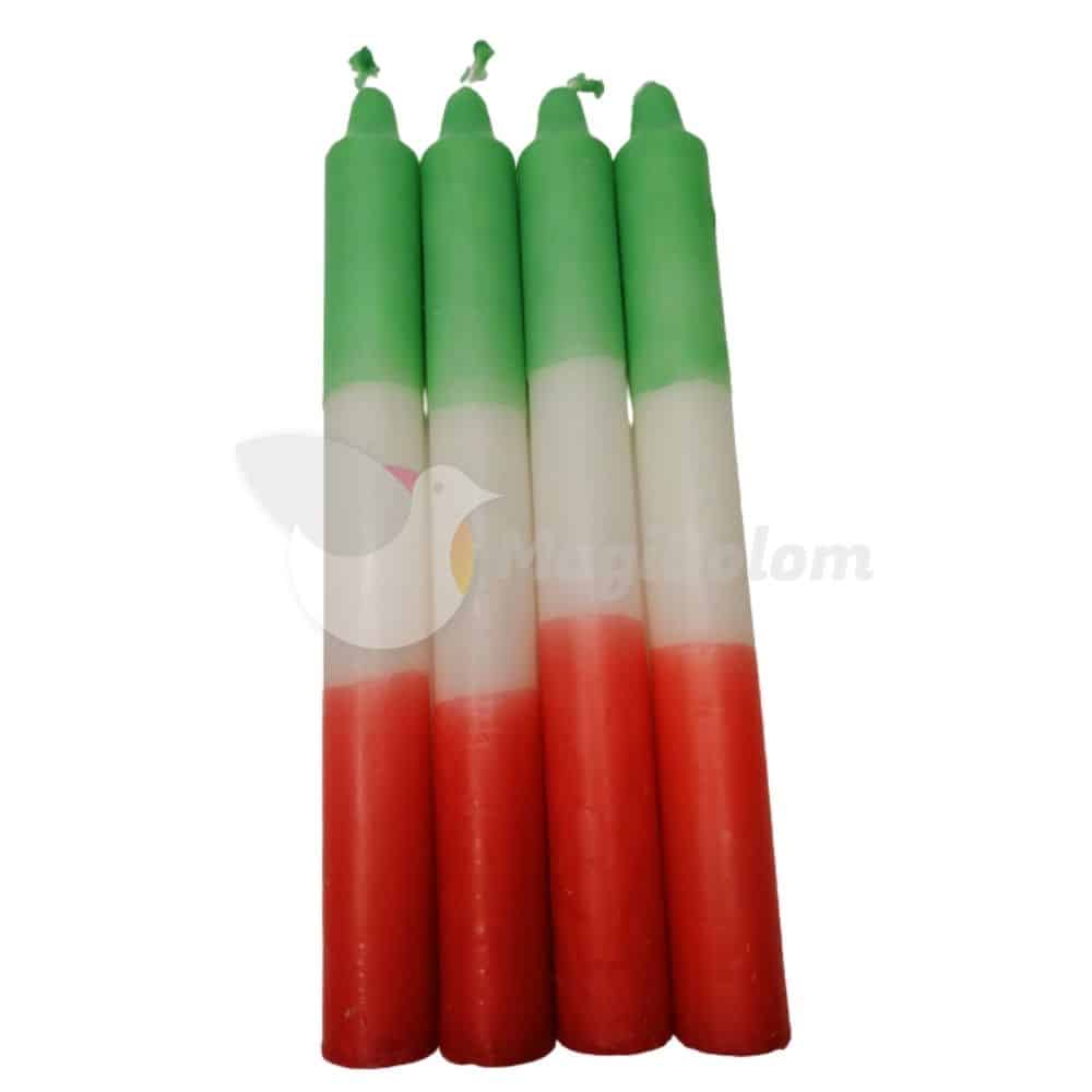 Vela Verde Blanca y Roja Especial Esotérica