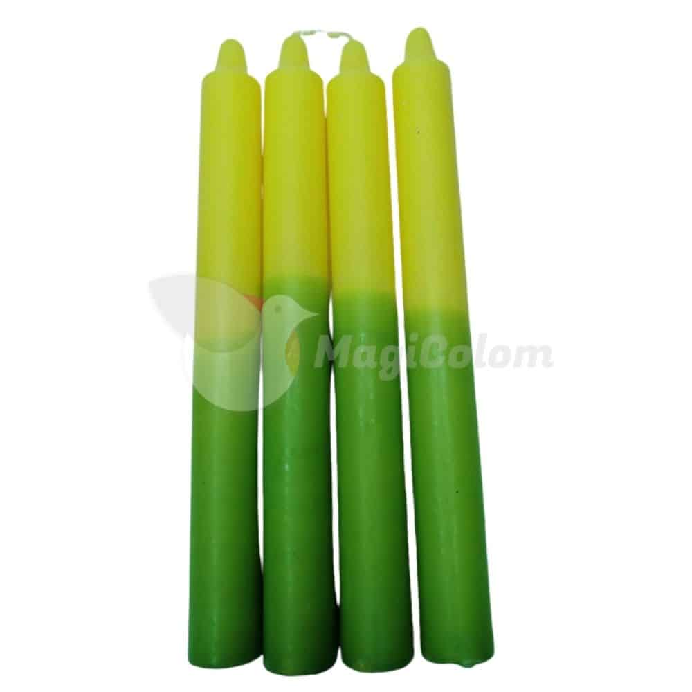Vela Verde y Amarilla Especial Esotérica