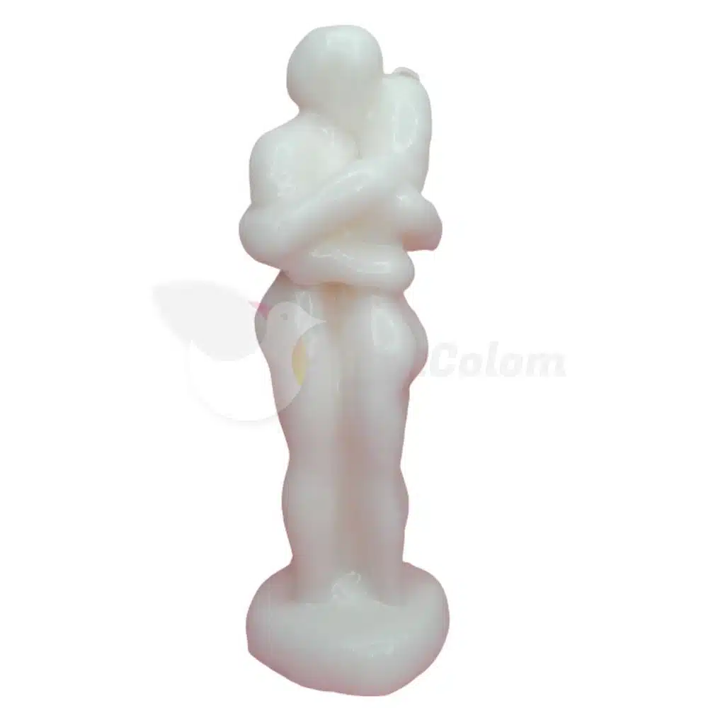 Pareja Entrelazada Blanca Hombre Mujer 18cm