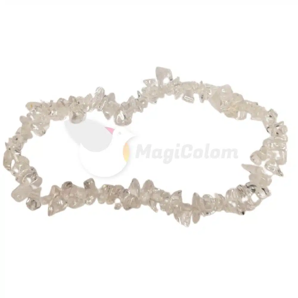 Pulsera de Mineral Cuarzo Cristal chip