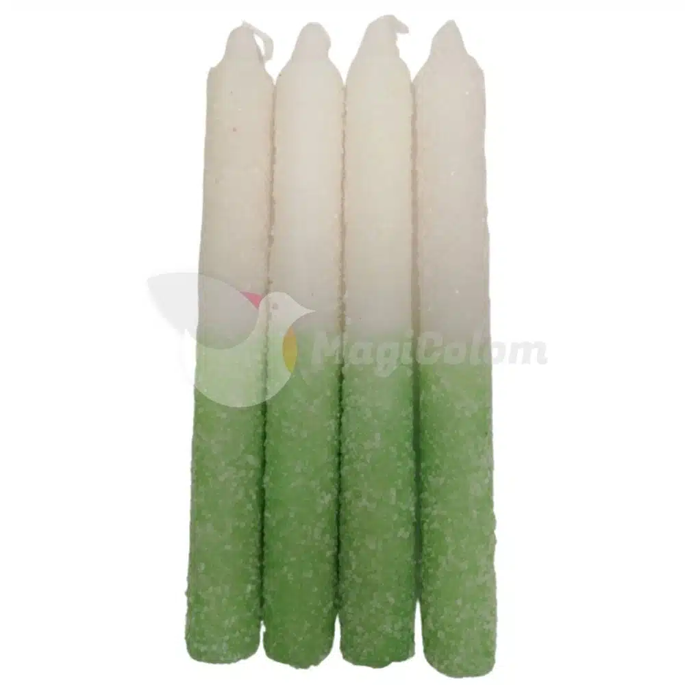 Vela de Sal Verde y Blanca