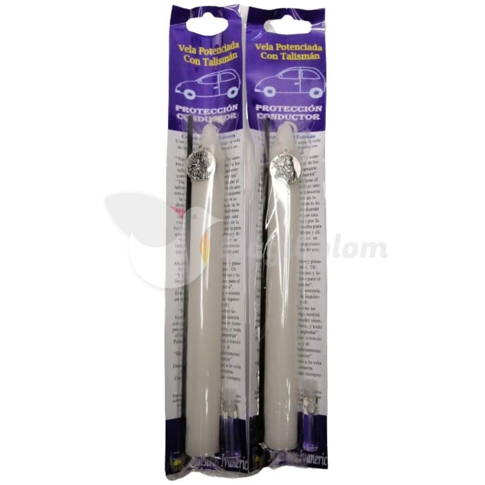 Vela Potenciada con Amuleto Protección Conductor