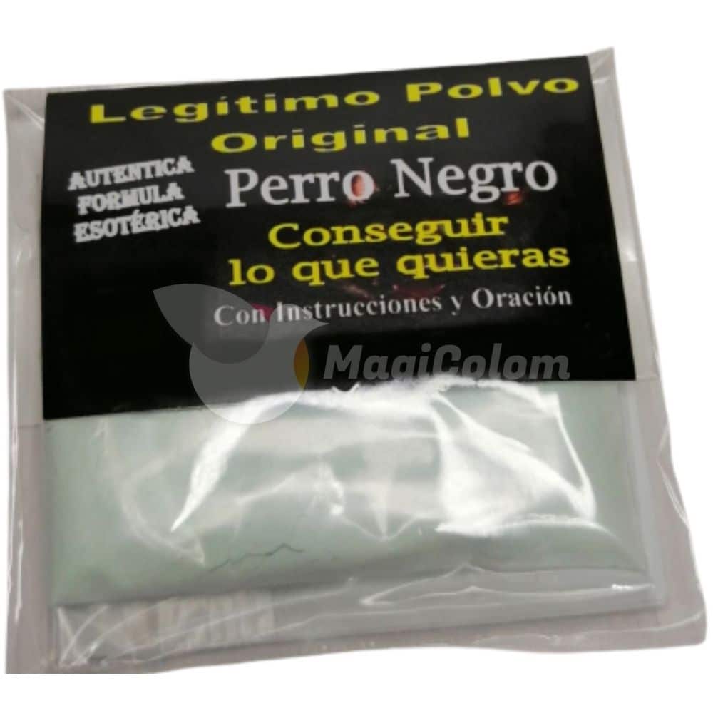 Polvo esotérico Perro Negro Atraer Deseos