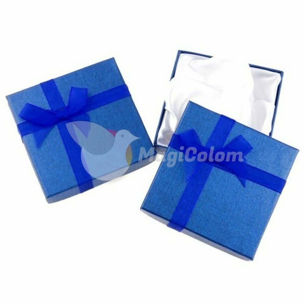 Caja Regalo para Pulseras 9 x 9 cm azul
