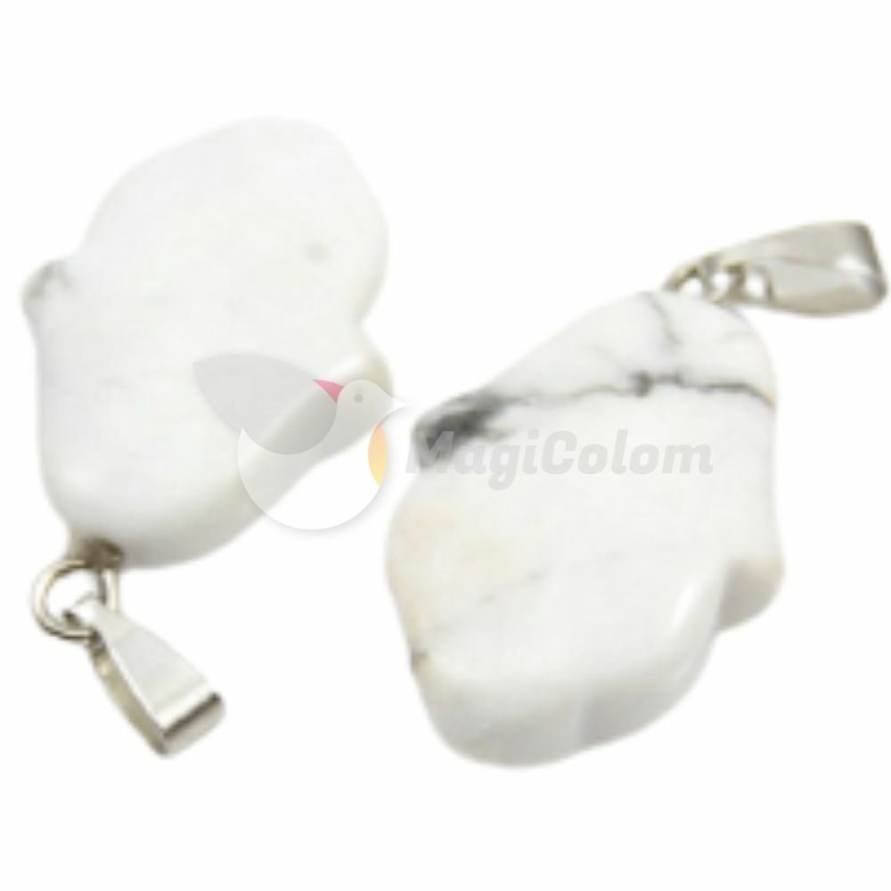 Colgante Engarzado Mano de Fátima Howlite