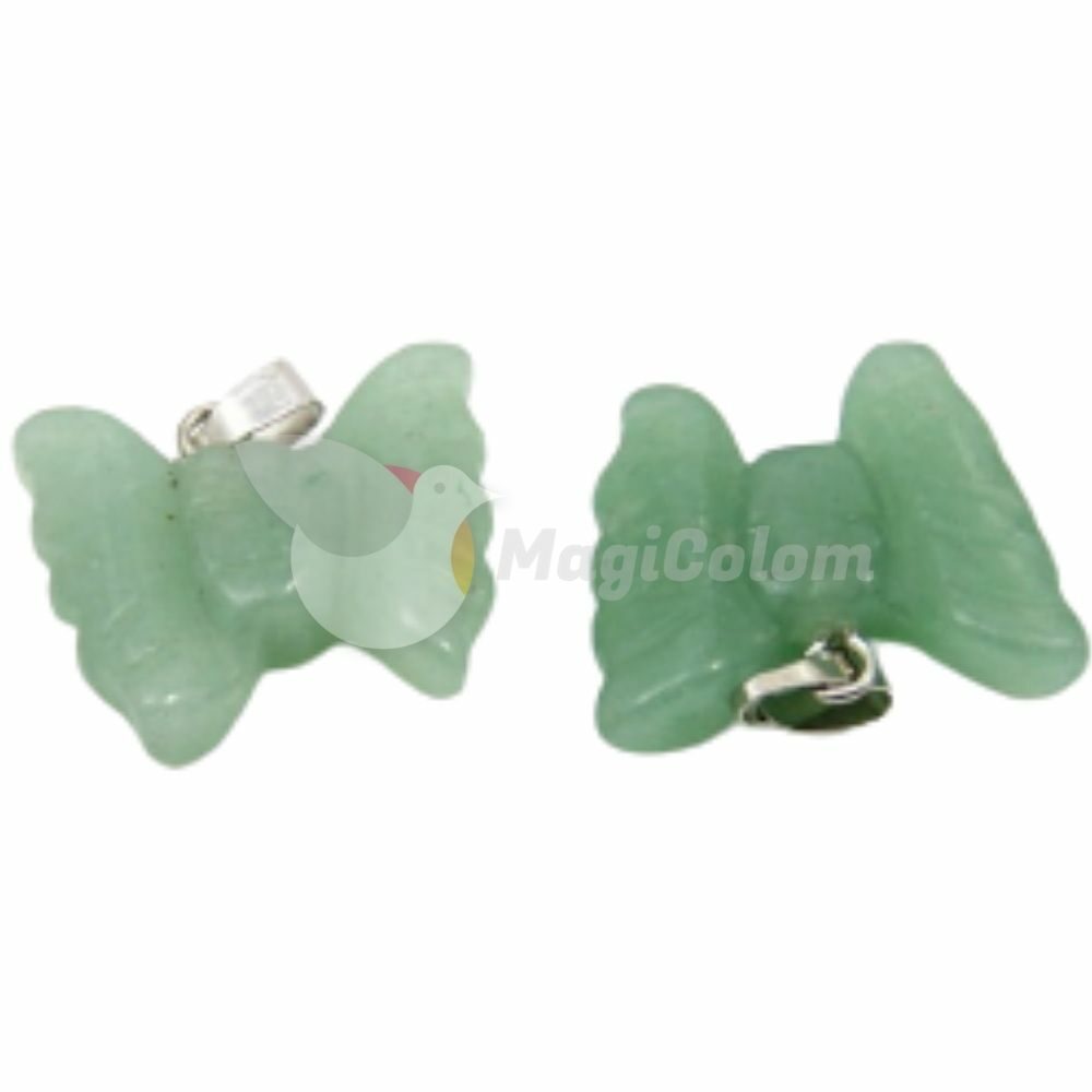 Colgante Mariposa Engarzado Venturina Verde