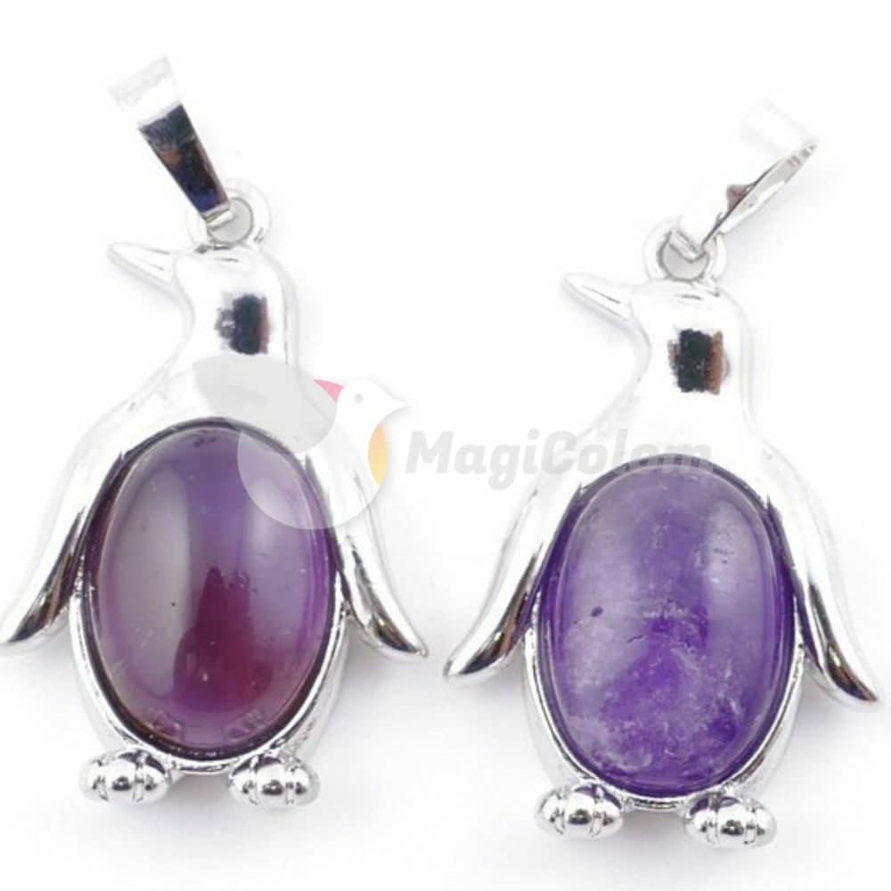 Colgante Pingüino con Amatista