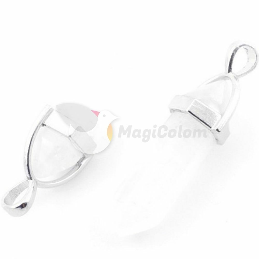 Colgante Punta Biterminada Cuarzo Blanco