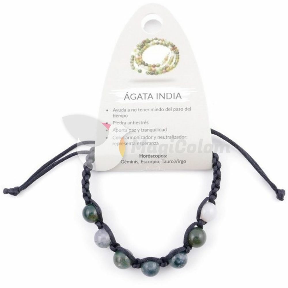Pulsera Nudo Corredizo Ágata India