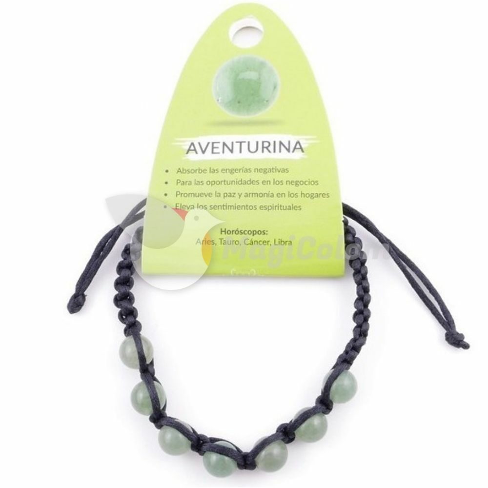 Pulsera Nudo Corredizo Aventurina Verde