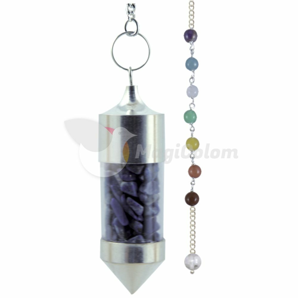 Pendulo Tubo Chip Lapislazuli