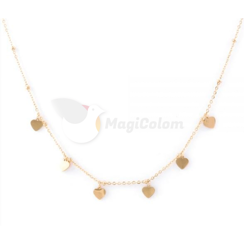 Collar Acero Dijes Corazón