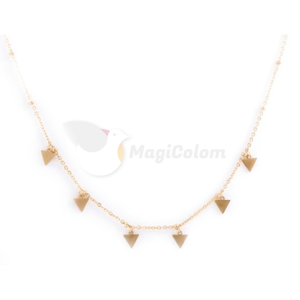 Collar Dijes Triangulo Acero