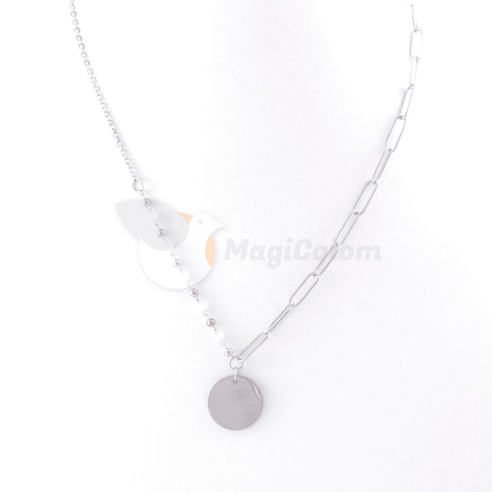 Collar con Colgante y Ágata Blanca