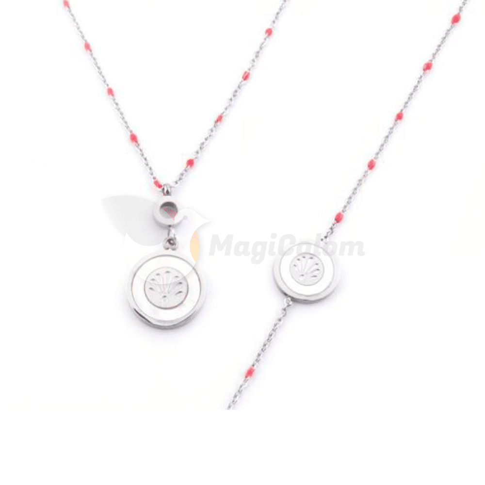 Conjunto Collar y Pulsera Pavo Real