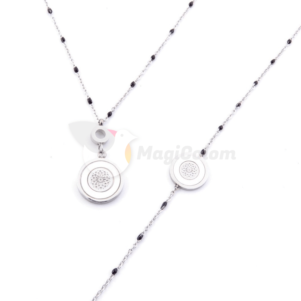 Conjunto Collar y Pulsera con Flor