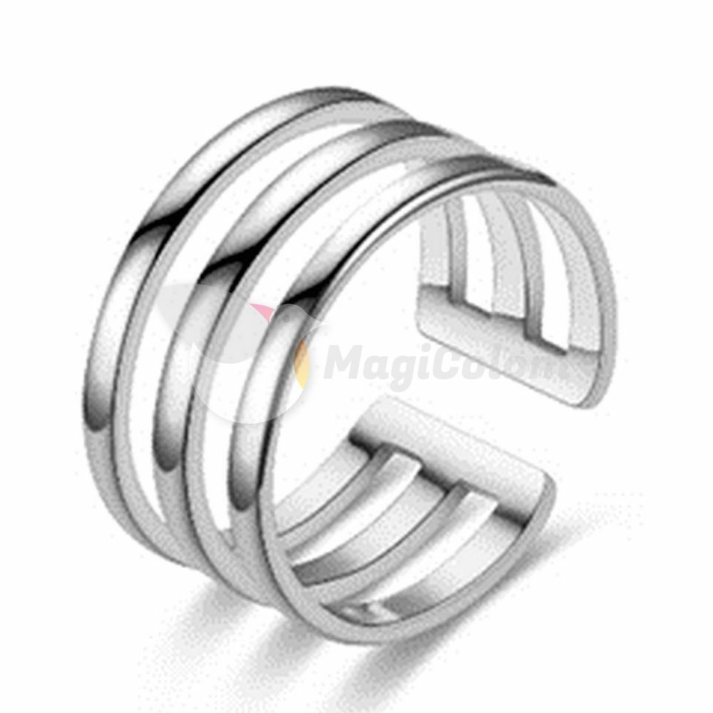 Anillo Ajustable Elegante de 3 Líneas