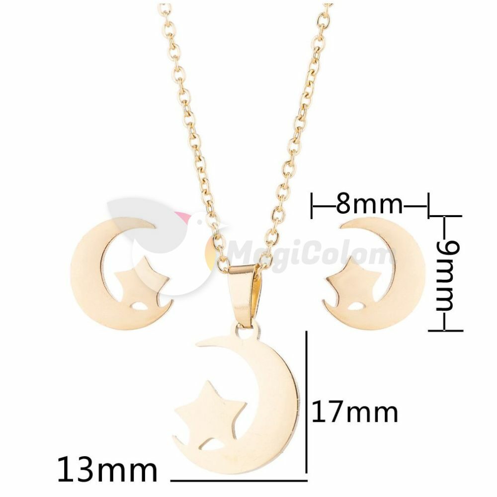 Conjunto de Acero Luna con Estrella