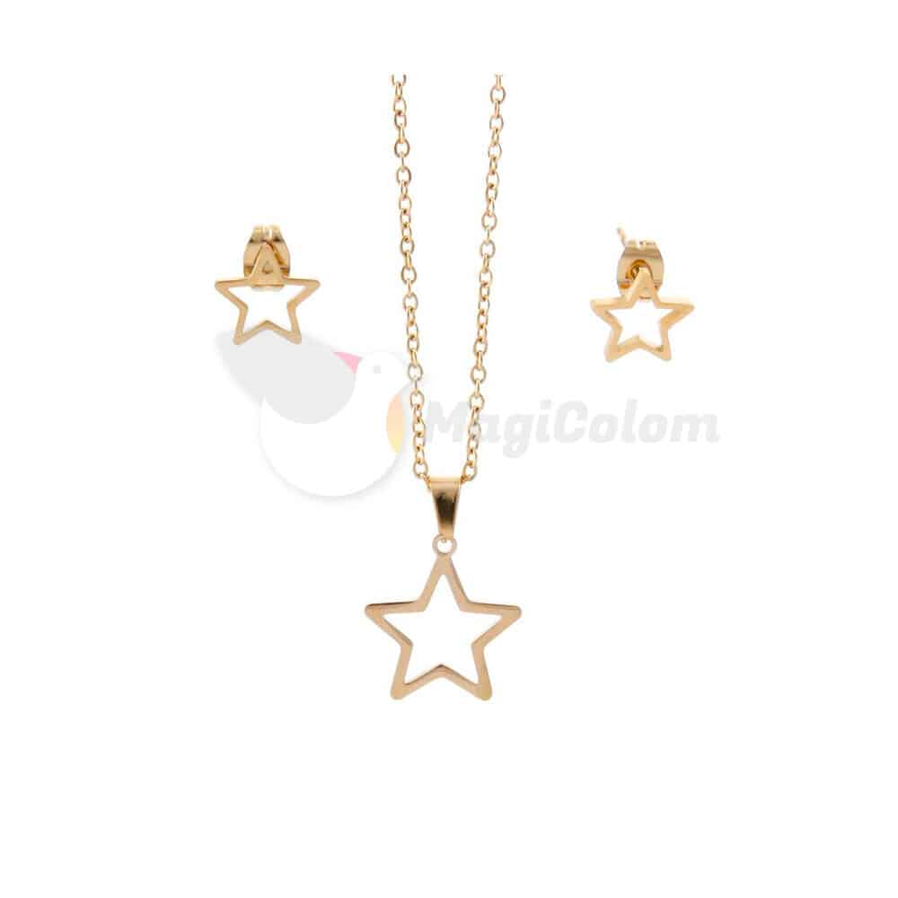 Conjunto Colgante y Pendientes Estrella