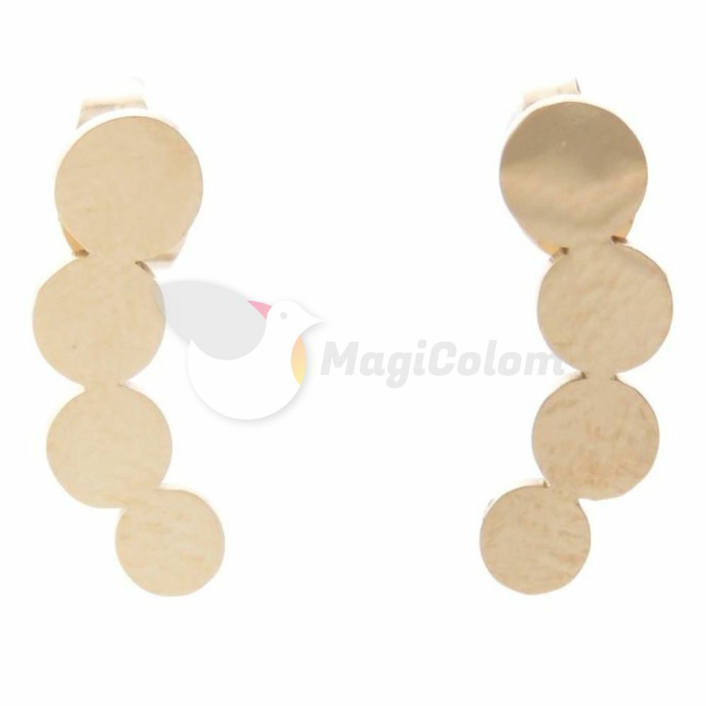 Pendientes de Acero con Tuercas y forma de Trepador